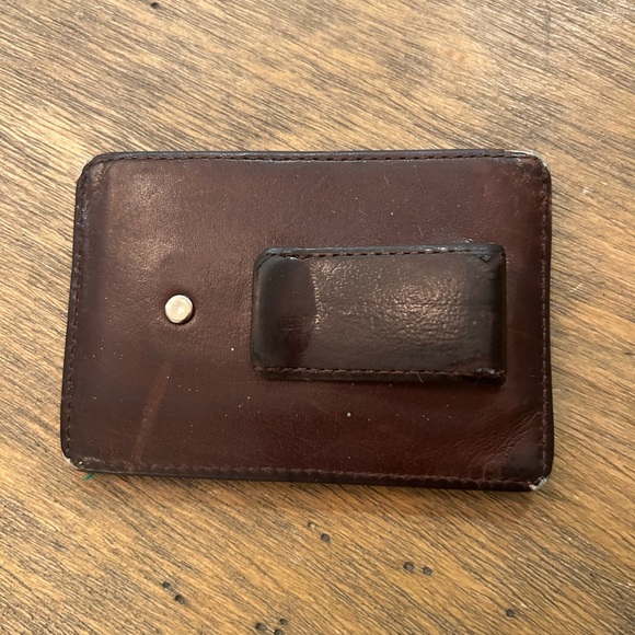 Vintage Coach Money Clip Wallet Card Holder Leather Dark Brown - Picture 2 of 11